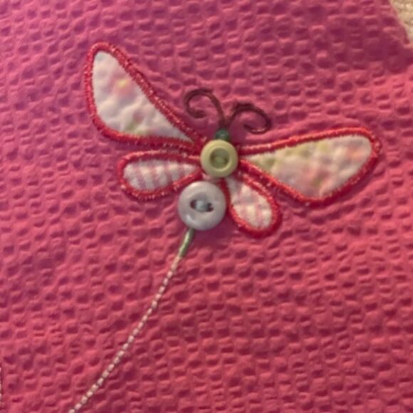 Size 6 Specialty Girl sleeveless zippered back closure pink butterflies dress - Picture 6 of 14